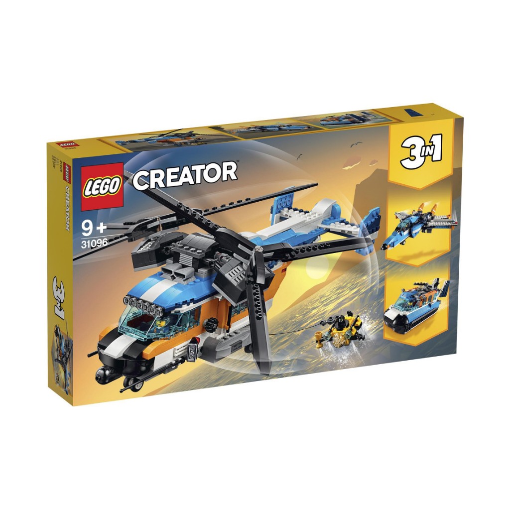 BrickTrue Brand New Lego Creator 3 in 1 31096 Twin Rotor Helicopter Creased Box Shopee Singapore