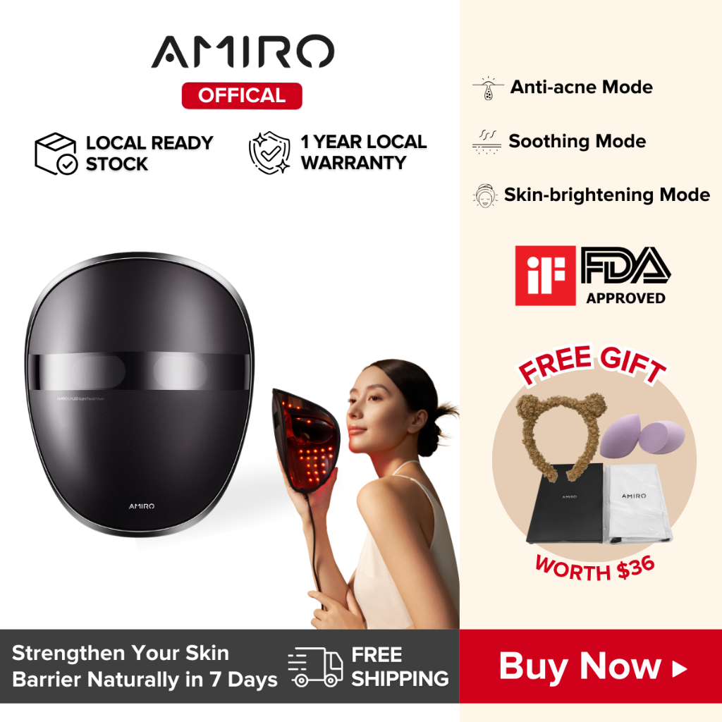 BUY 1 GET 3 AMIRO L1 LED Therapy Facial Mask Glowing Result