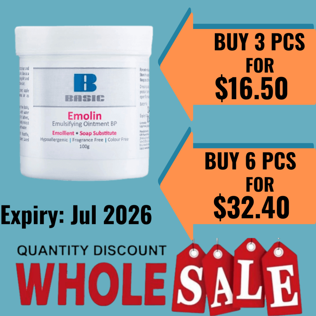ICM Pharma Basic Emolin 100g moisturizer emollient for dry skin scaling