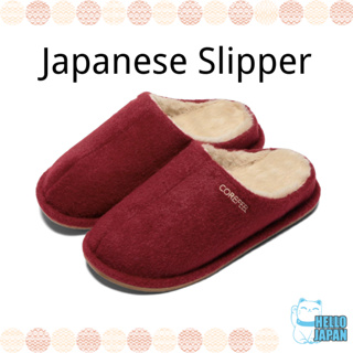 JAPAN Corefeel Soft Fluffy Bedroom Slipper 23-25cm (red) for winter ...