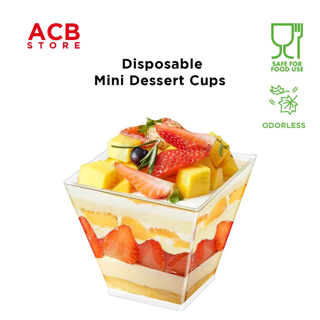 [SG STOCK] Disposable Mini Dessert Cups 2oz Plastic Dessert Tumbler