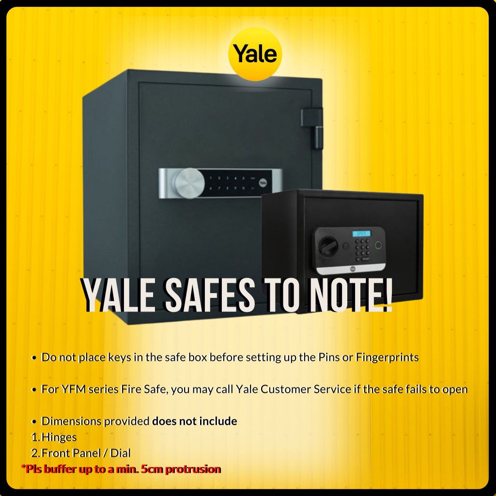 Yale YSS/200/DB2 Standard Home Safe (Note: Dimension of Digital Panel ...
