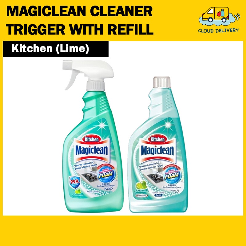 Magiclean Cleaner Trigger with Refill (2 x 500ml) - Kitchen (Lime ...