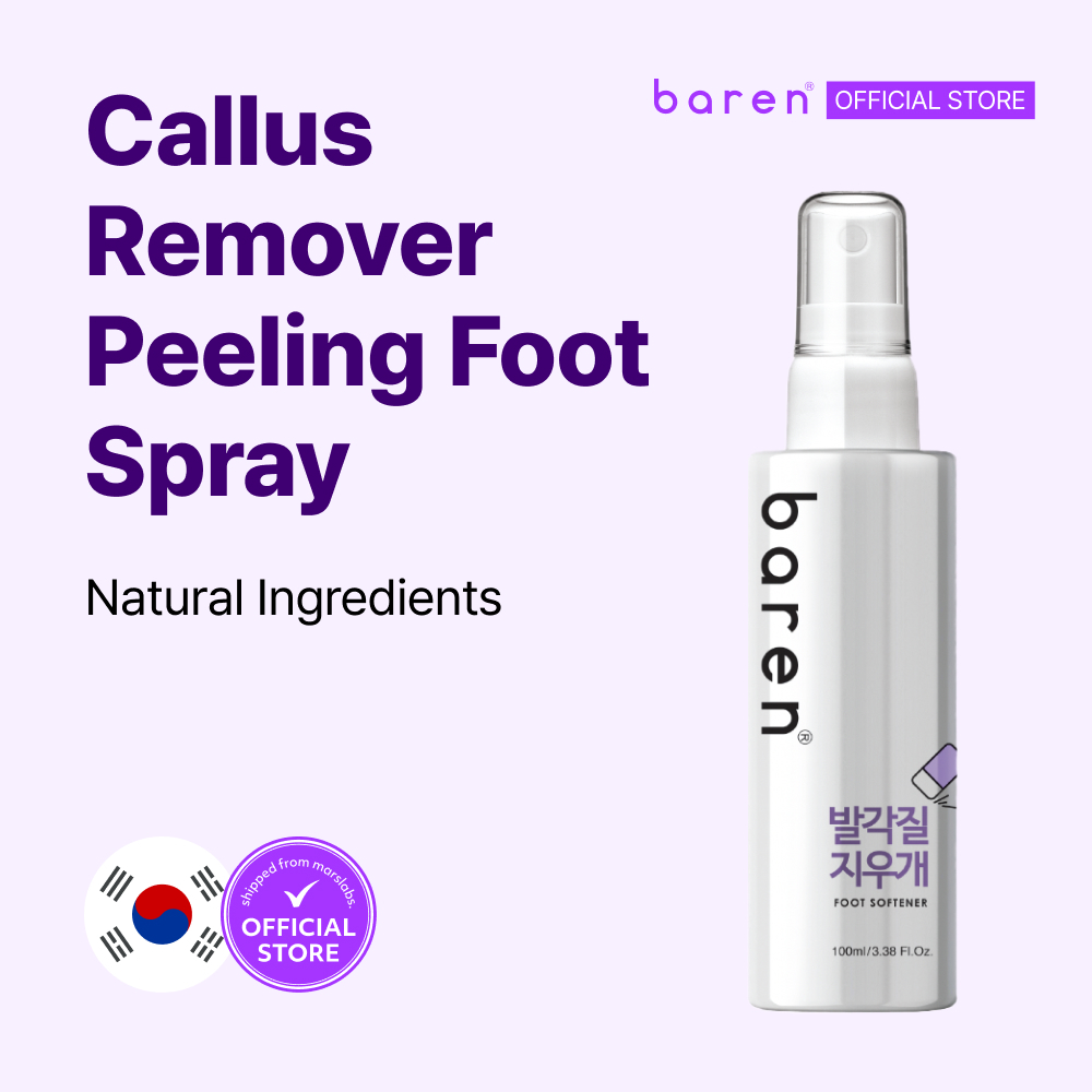 BAREN Callus Remover Peeling Foot Spray, 100ml [Instant Foot Peeling