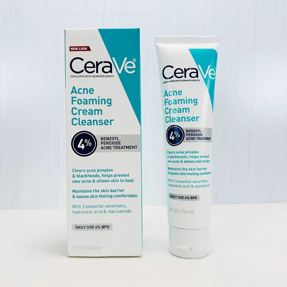 CeraVe Acne foam Facial Cleanser 4 Benzoyl Peroxide Acne Treatment