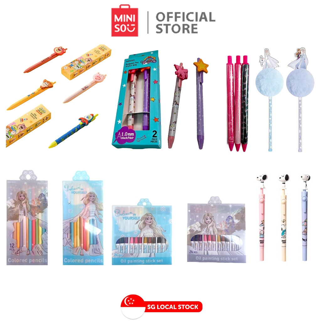 MINISO Stationery (Barbie Retractable Gel Pen 3pack/Toy Story Blind Box