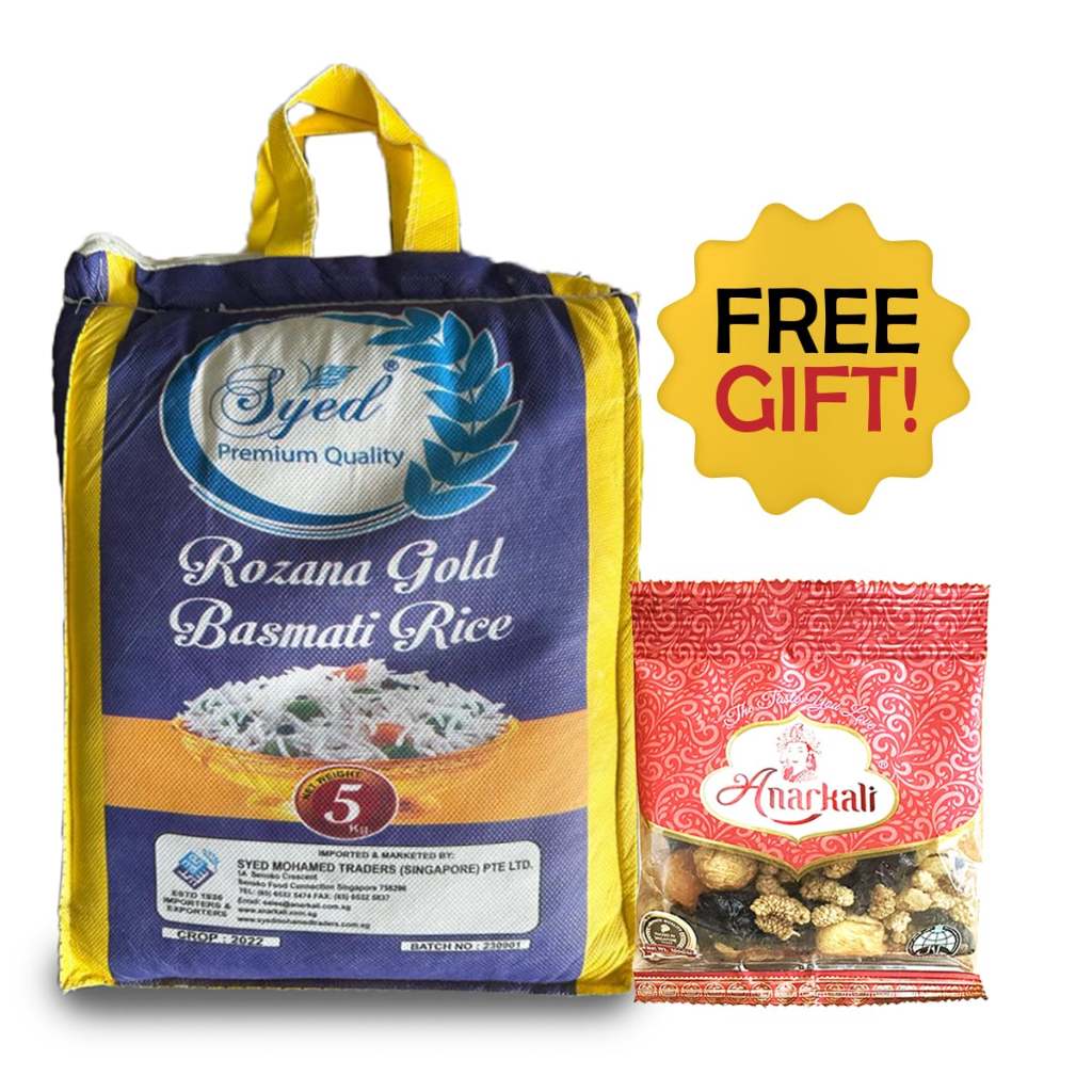 Syed Rozana Gold Basmati Rice 5KG (Short Grain) | Shopee Singapore