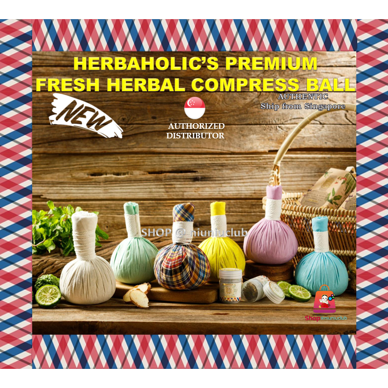 Herbaholic's Compress Ball Fresh Herbal Premium Relieve body aches Back ...
