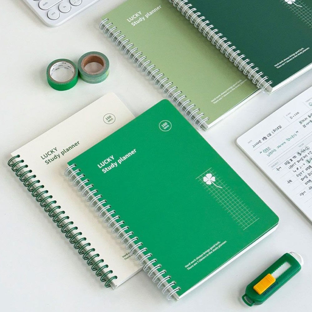 KOREA 7321 Lucky Study Planner - Undated 100days Diary Study Scheduler ...