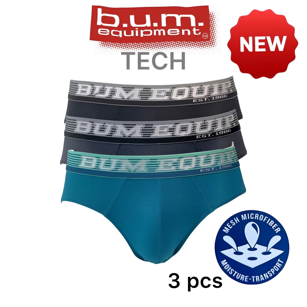 BUM TECH MINI BRIEFS 3 PCS PACK, BA218MZ | Shopee Singapore