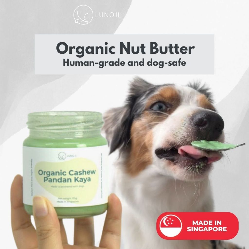 Lunoji Organic Nut Butter for Dogs Human Grade, No Salt, No