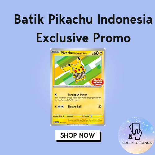 Pokemon TCG Batik Pikachu Promo Card Indonesia Exclusive | Shopee Singapore