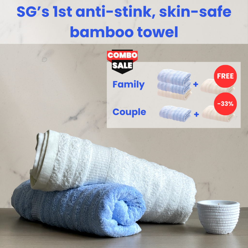 Absofresh™ Bath Towel SG's 1st AntiStink Bamboo Towel Ultra Soft