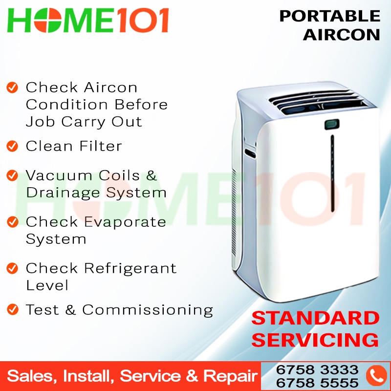 Portable Aircon Standard Servicing - One Time Service | Shopee Singapore