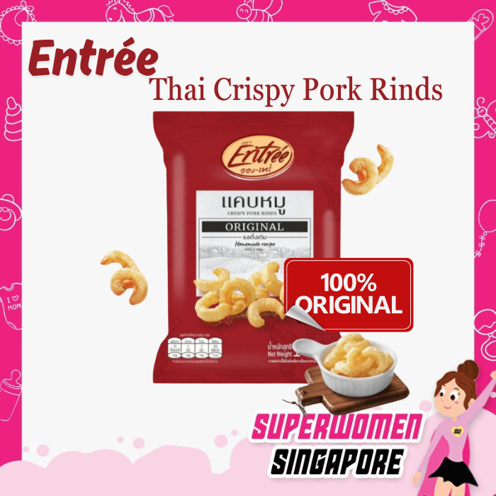 Entrée Thai Crispy Pork Rinds Keto High Protein Snacks Crunchy Pop