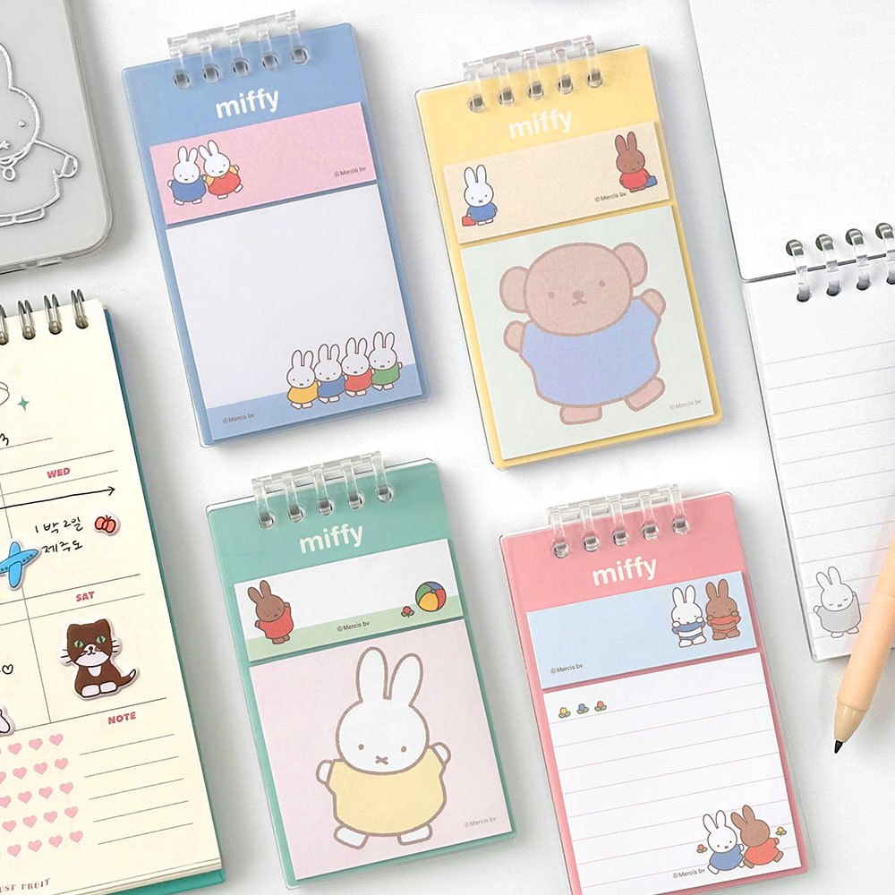 Miffy Portable Combined Sticky Notes Notebook Memo Pad Korean ...
