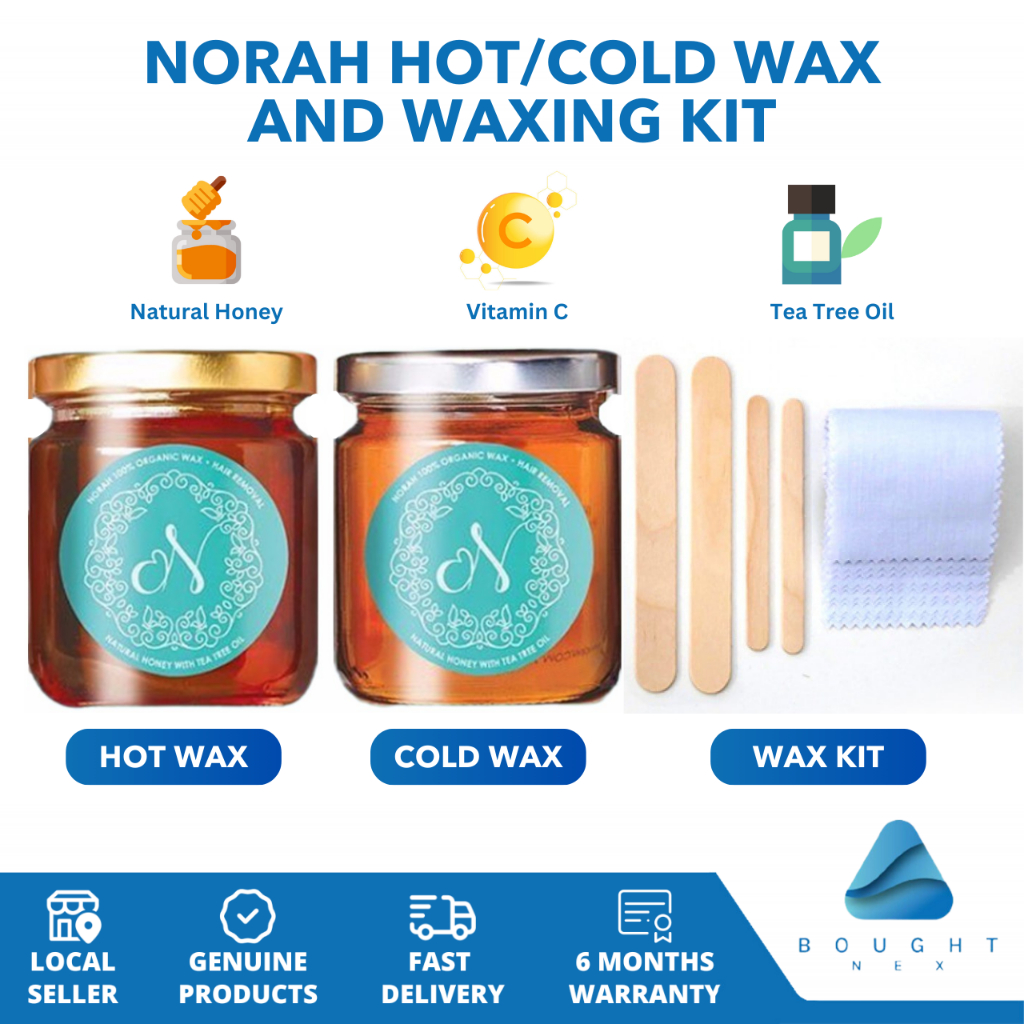 NORAH WAX Organic Hair Removal Kit Hot & Cold Waxing Convenience