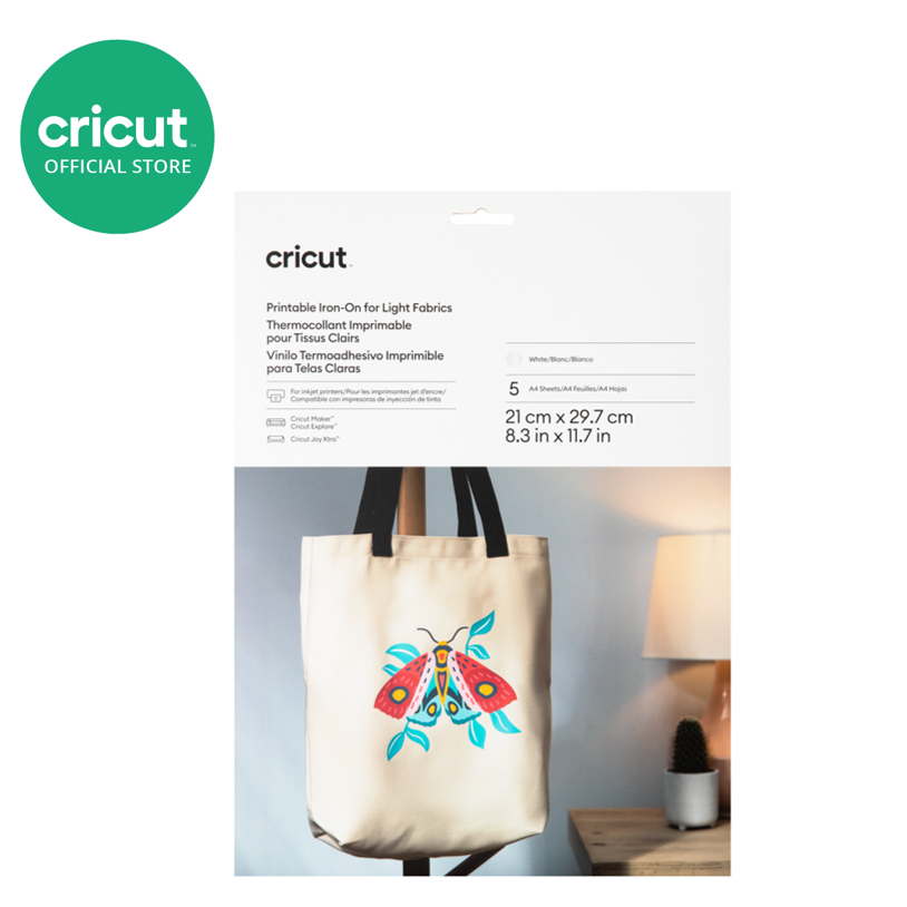 Cricut Printable Iron-On For Light Fabrics – A4 (5 ct) | Shopee Singapore