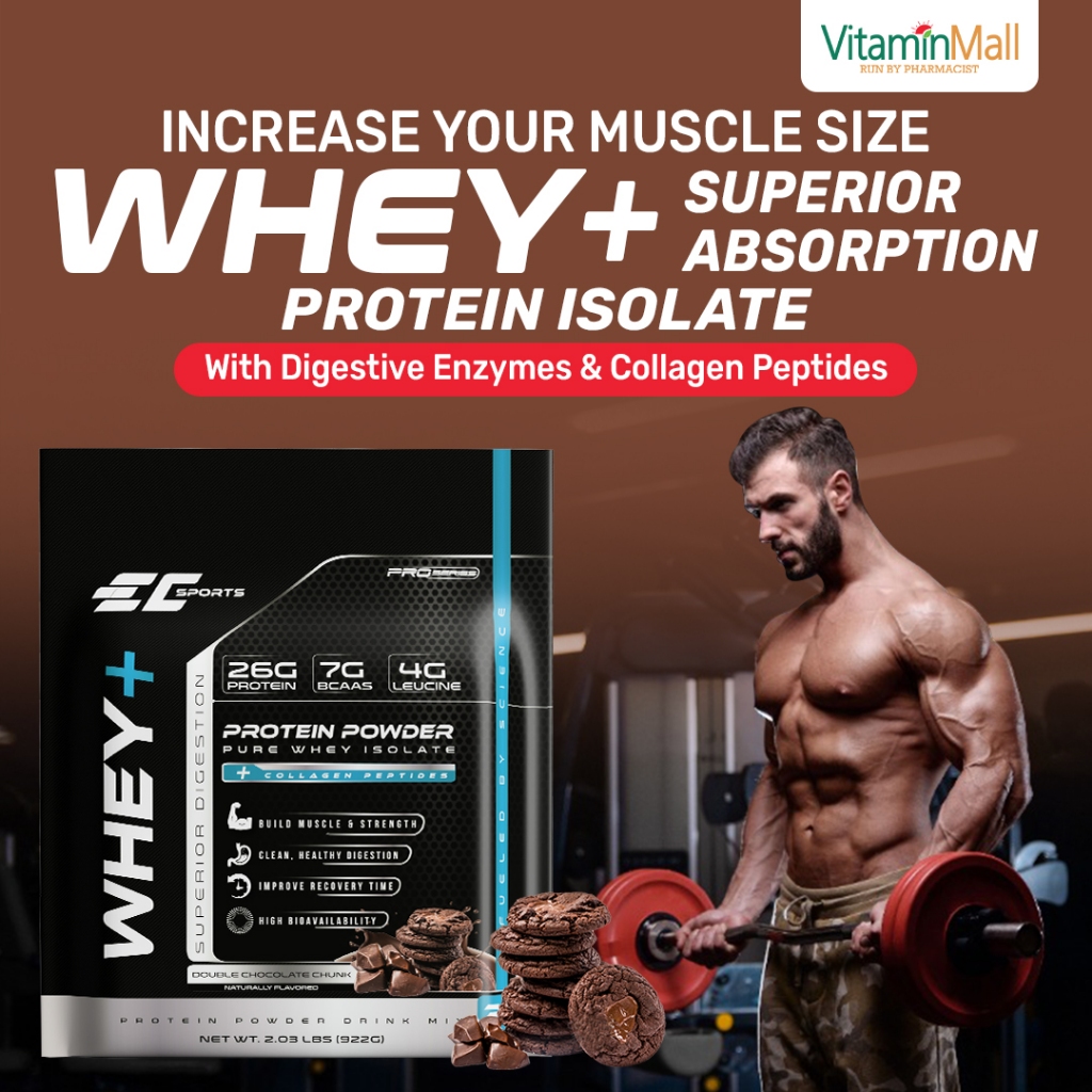 EC Whey + Superior Absorption Whey Protein Isolate Powder with Collagen
