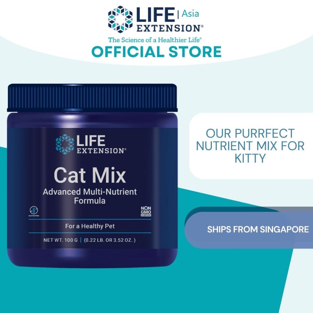 LIFE EXTENSION Cat Mix Vitamins Pet Supplement Nutritional Support ...