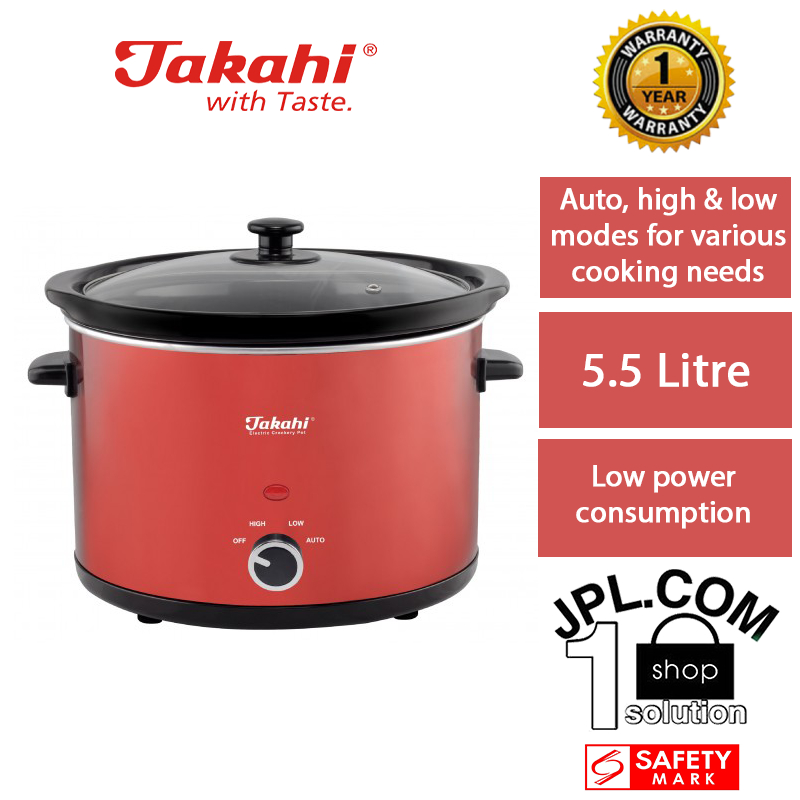 Takahi Electric Crockery Pot, 5.5Litre 5521 CRTR Shopee Singapore
