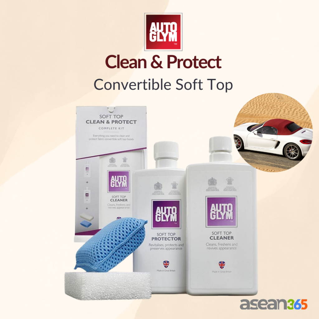 Autoglym Soft Top Clean and Protect Kit Fabric Hood Maintenance Kit