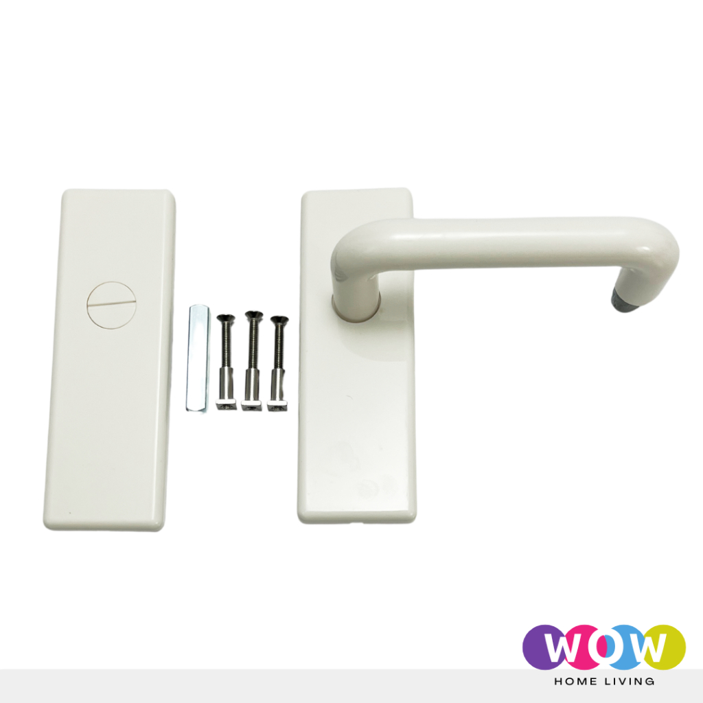 HDB PVC Bifold Toilet Door Handle Adjustable Size Hole to Hole