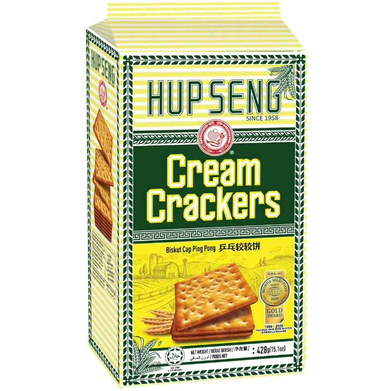 HUP SENG Cream Cracker Hupseng Biscuit Biskut Cap Ping Pong 428g ...