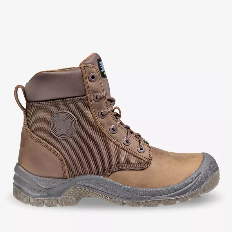 Safety Jogger Steel Toe Boot Rush S Src Mid Cut Zipper Brown