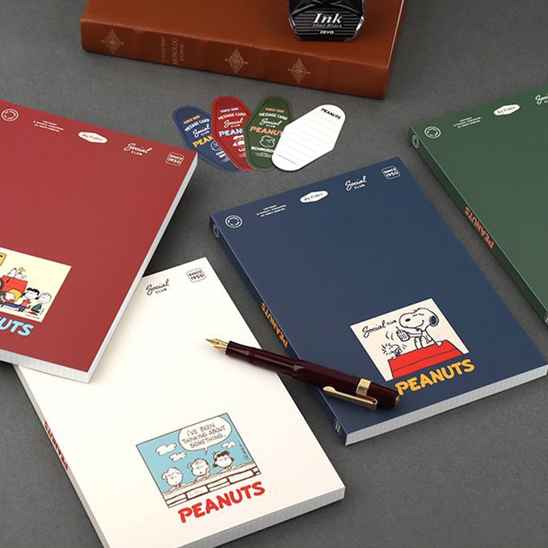 Peanuts Snoopy Grid Notebook Notepad Diary Journal Cute Korean ...