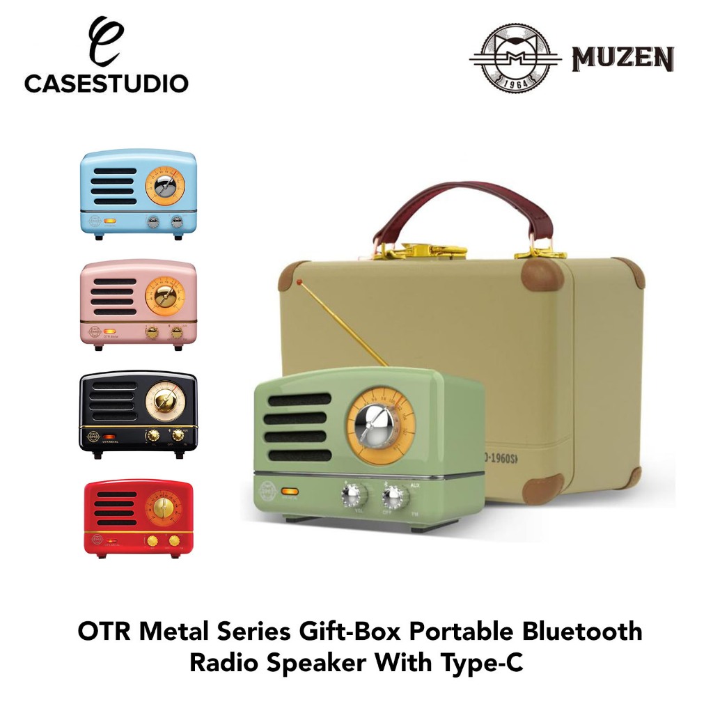 Muzen OTR Metal Series Gift-Box Portable Bluetooth Radio Speaker With ...