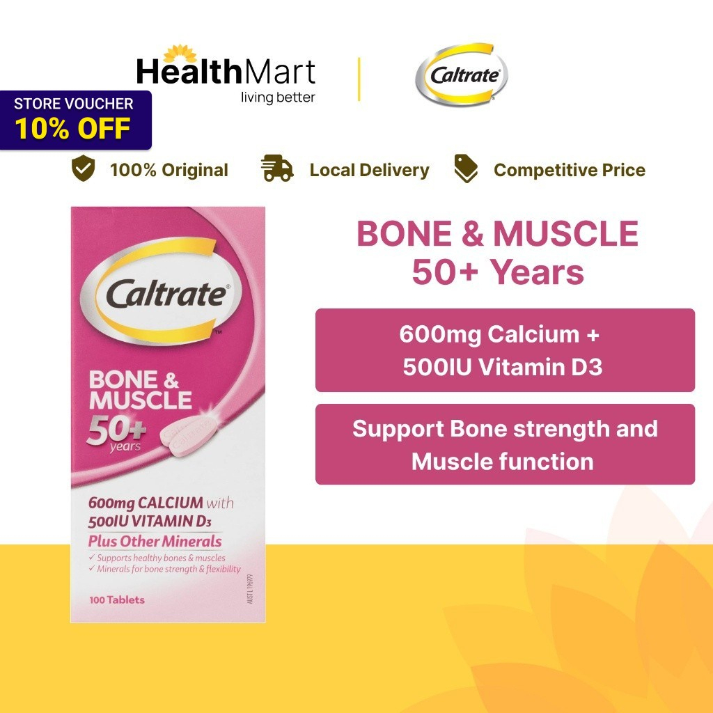 [sg] Caltrate Bone And Muscle 50 Years 600mg Calcium 500iu Vitamin