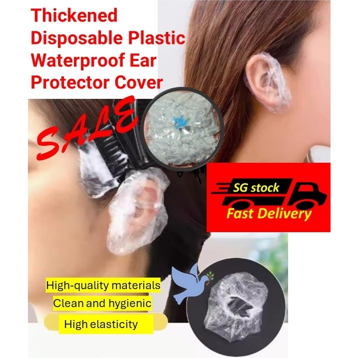 🔥🔥🔥[1pkt- 100pieces] Thickened Disposable Plastic Waterproof Ear ...