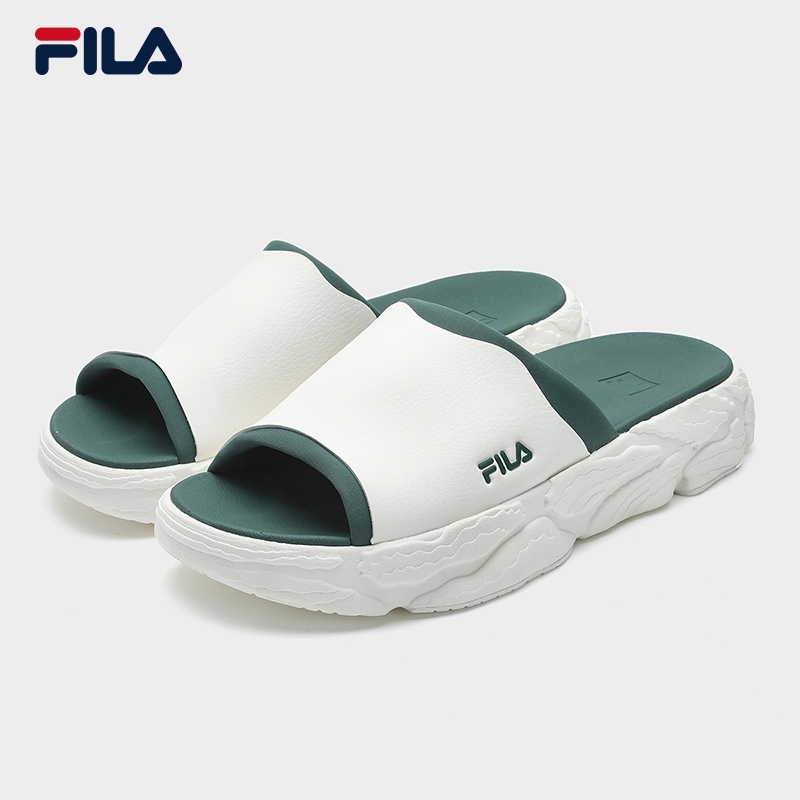 Fila slippers white online