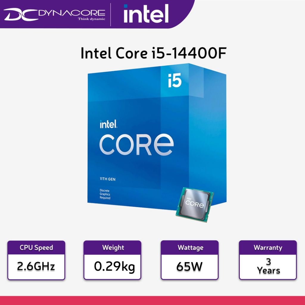 CPU Intel Core i5-14400F INTEL Core i5 14400F 14th Gen Box / Tray Processor ( 4.7 GHz / 10
