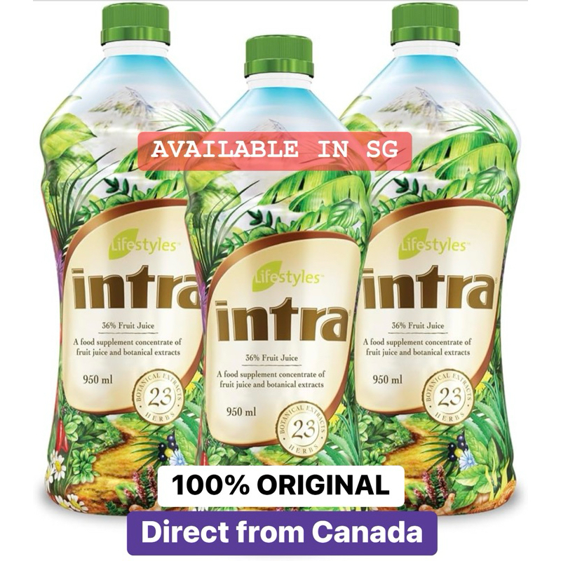 Intra Juice, 💯 Original from Canada 🇨🇦 3bottles Shopee Singapore
