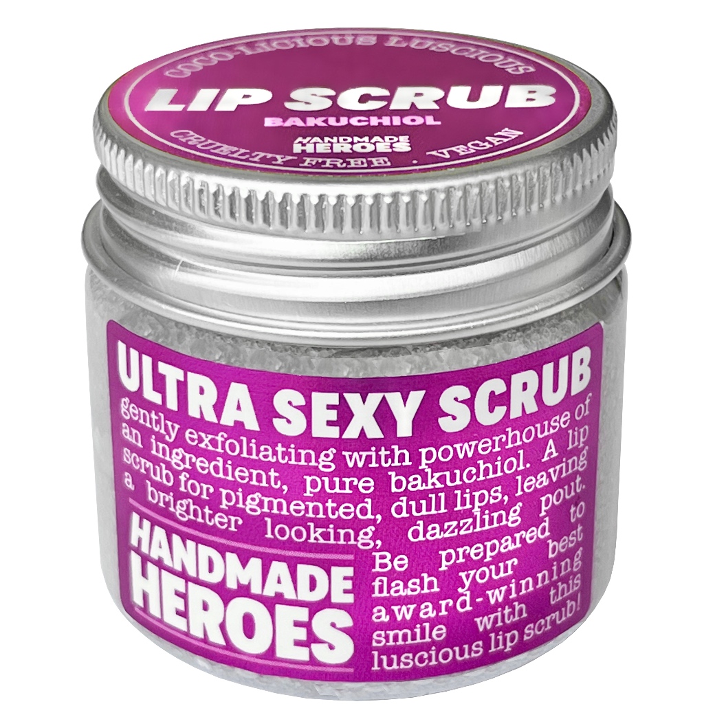 Bakuchiol Lip Scrub for Dark Lip Lightening and Smokers Lips by