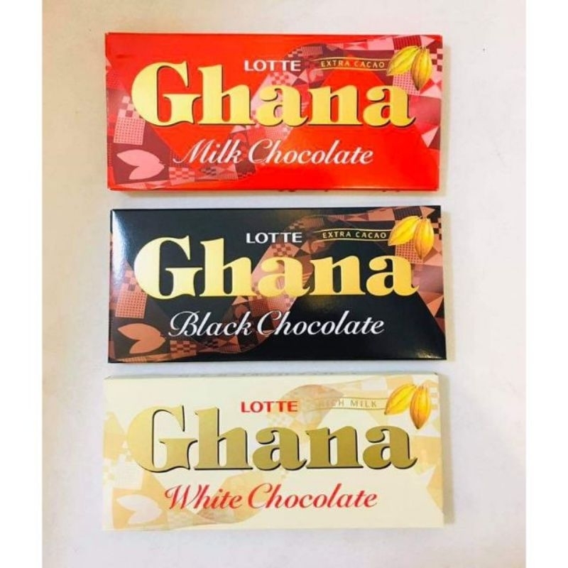 Lotte Ghana roasted milk dark chocolate bars candy bar chocolate sweets ...