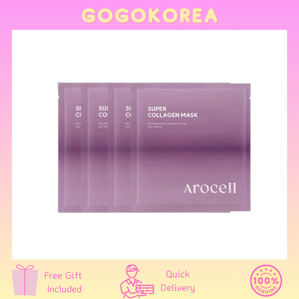 [AROCELL] Super Collagen Mask (43g*4ea) / Sliping Mask / Collagen Mask ...