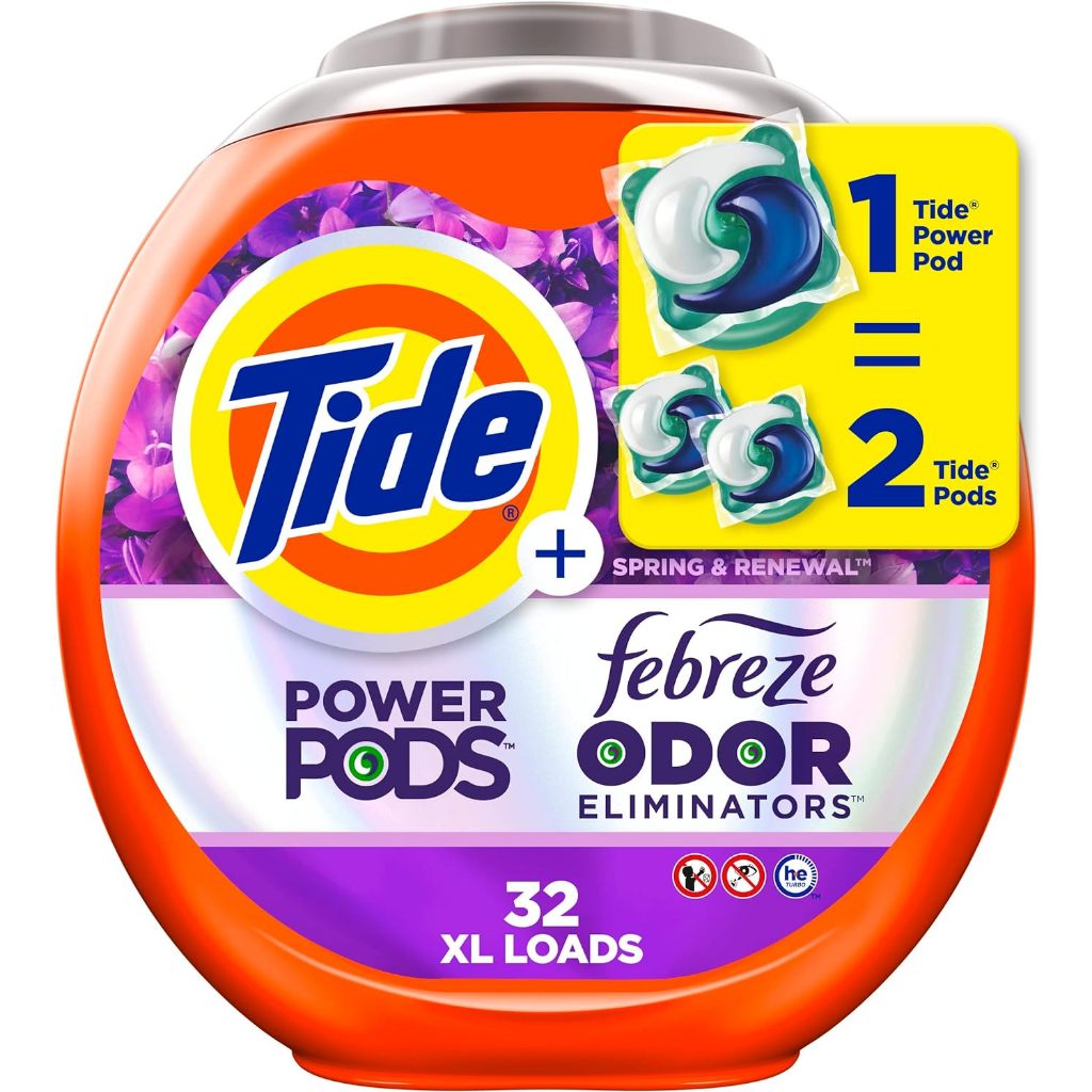 Tide PODS Febreze Odor Eliminators + Lasting Freshness Spring & Renewal ...