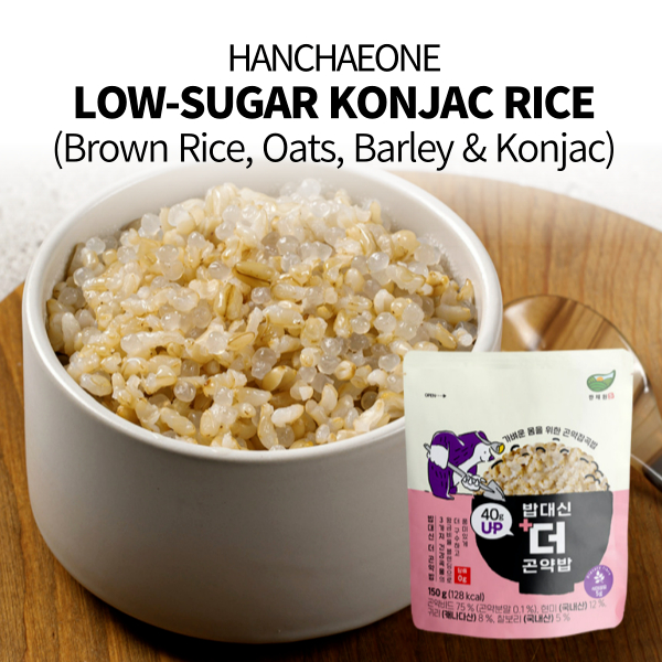 HANCHAEONE Low-Sugar Konjac Rice Brown Rice, Oats, Barley, Konjac ...
