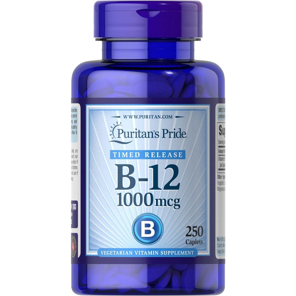 Puritan's Pride Vitamin B-12 1000 Mcg Timed Release 250 Caplets ...