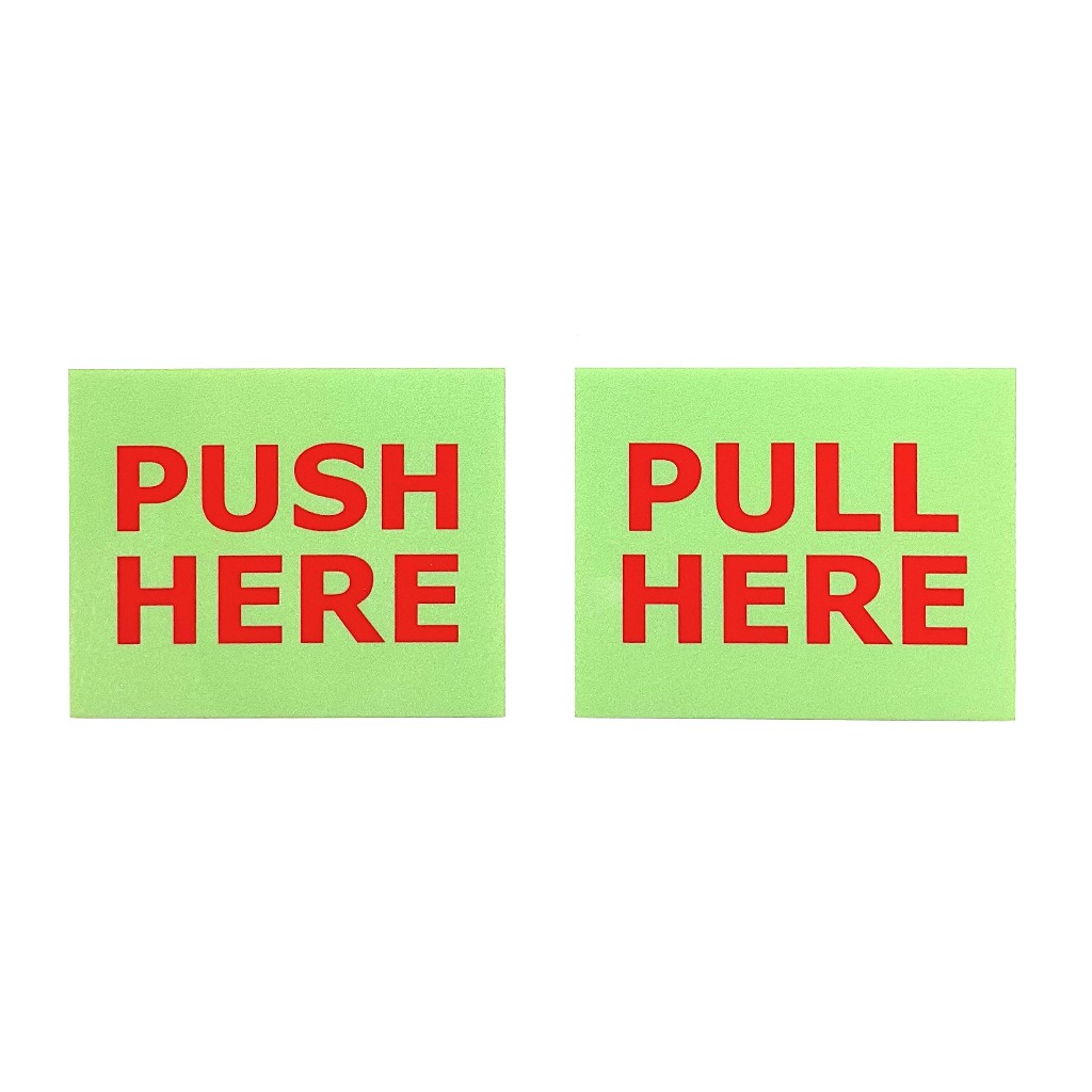 PUSH HERE & PULL HERE SIGN/SIGNAGE | ( 80mm x 100mm ) | DIRECTION SIGN ...