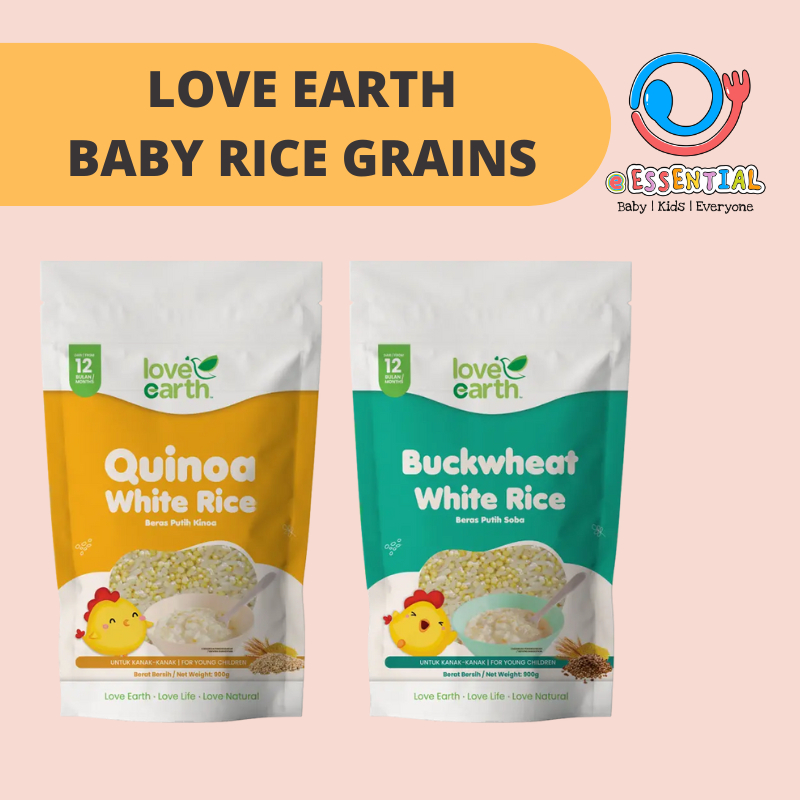 LOVE EARTH - ORGANIC BABY RICE GRAINS - QUINOA / BUCKWHEAT 900G /HALAL ...