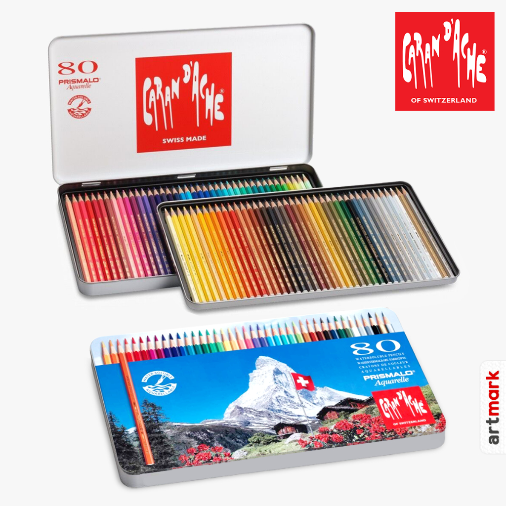 Caran D'Ache Prismalo Water Soluble Colour Pencils 80 Assorted | Dr Pen - View #7