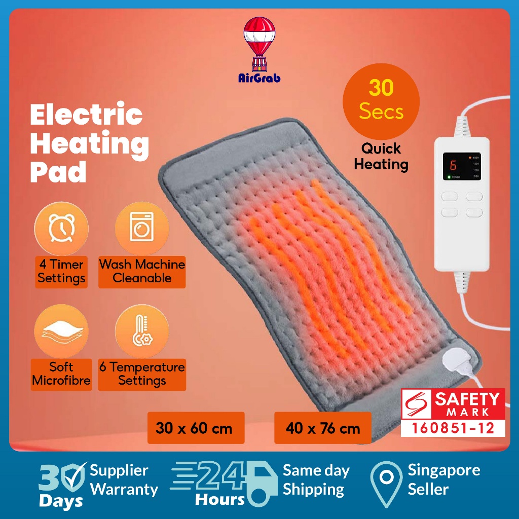 🔥【Electric Heating Pad】Menstrual Pain Relief | Neck & Back Warmer | 6 ...
