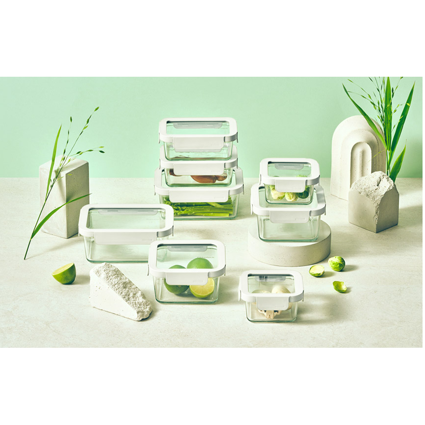 Glasslock Korea Essential Food Container 6 types of Set | Shopee Singapore