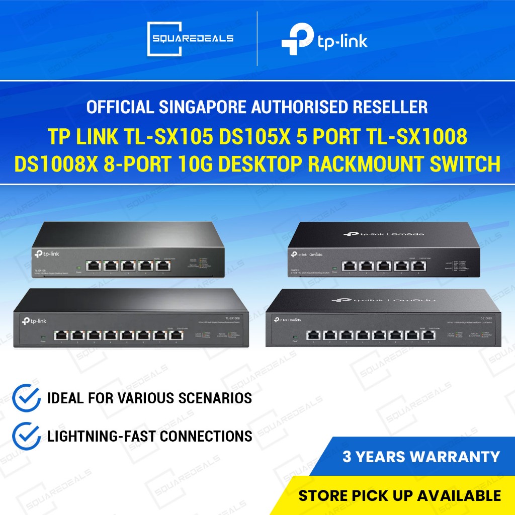 TP Link TL-SX105 DS105X 5 Port TL-SX1008 DS1008X 8-Port 10G Desktop ...