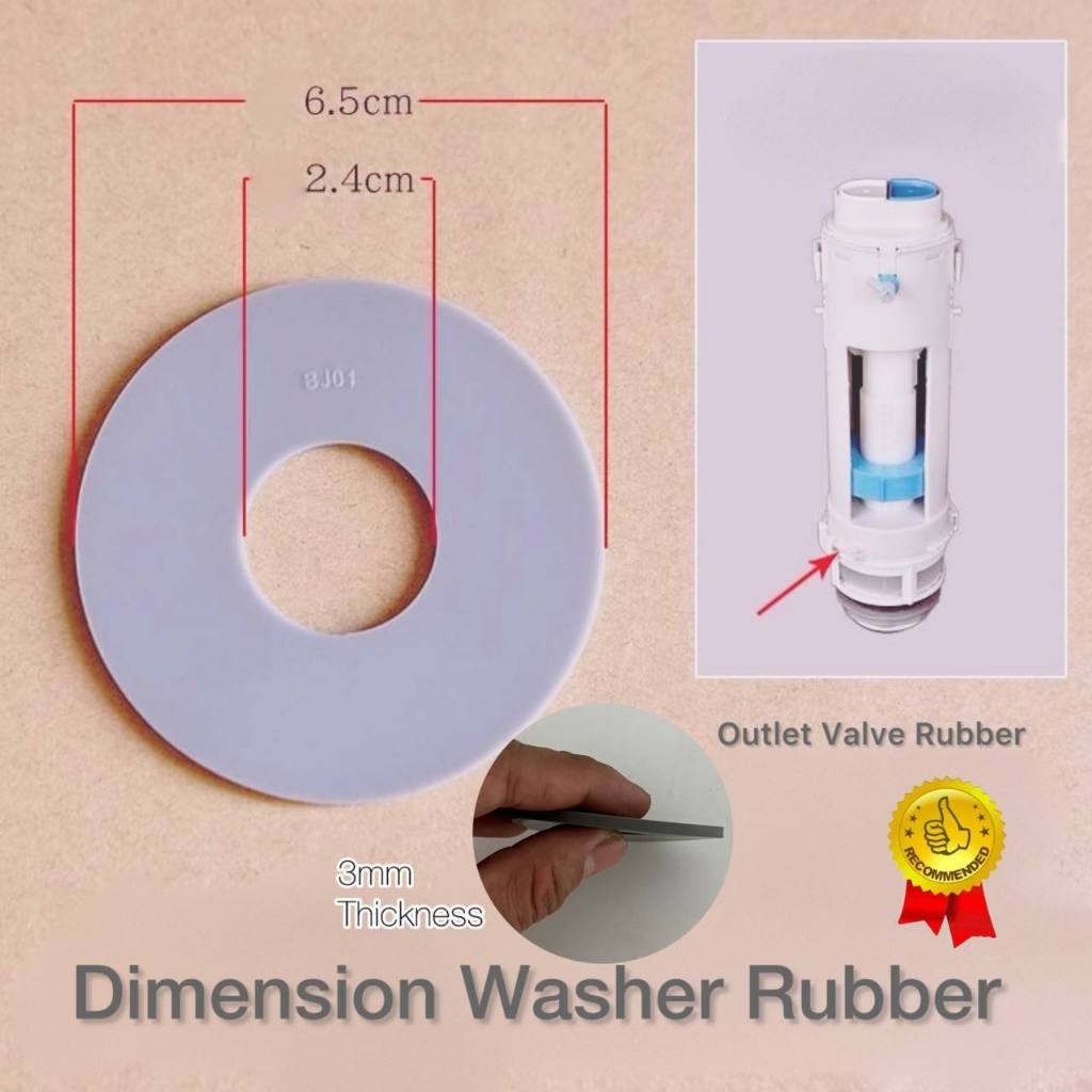 Outlet Valve Silicon Washer Flapper In Toilet Bathroom Cistern ...