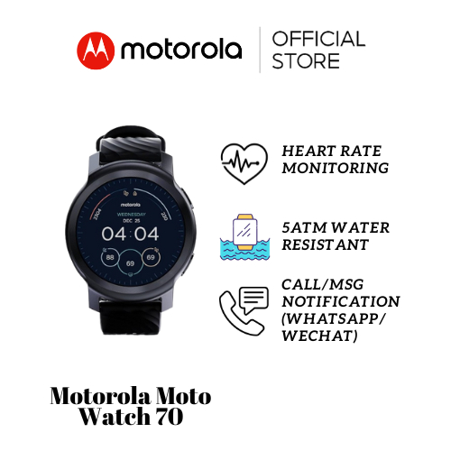 Motorola Moto Watch 100 Smart Watch Fitness Tracker with 26 Sport Modes